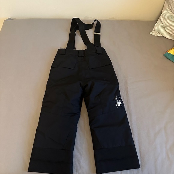 Spyder youth ski snow bibs pants black 4 - Picture 1 of 4